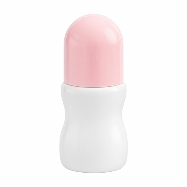 Envase roll-on 35 ml con diseño ergonómico compacto y acabado brillante