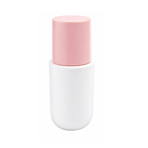 Envase roll-on 75 ml compacto con diseño sencillo y tapón brillante
