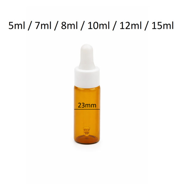 frasco cuentagotas FG2 de vidrio 5 ml a 15 ml con rosca 18/410
