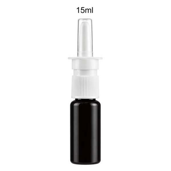 Conjunto botella PET negra con pulverizador 15ml FCFT15A