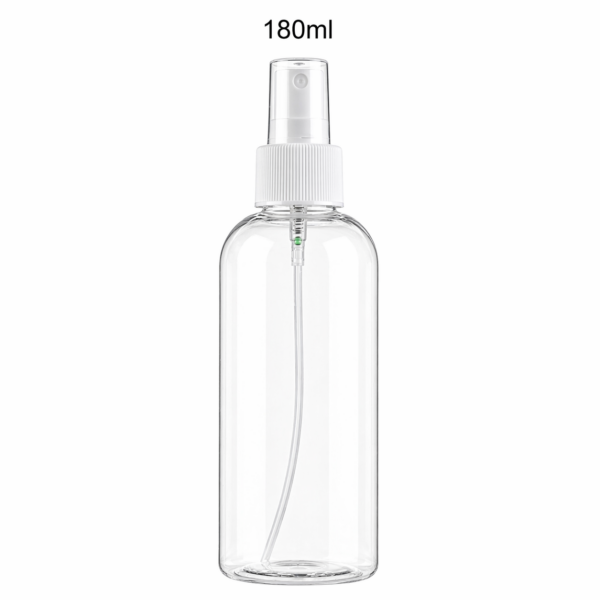 Conjunto botella PET transparente con pulverizador 180ml FCFT180A