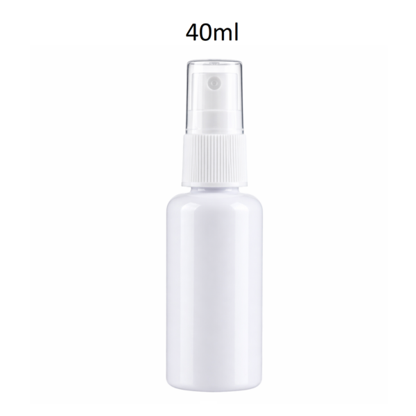Conjunto botella PET blanca con pulverizador 40ml FCFT40A