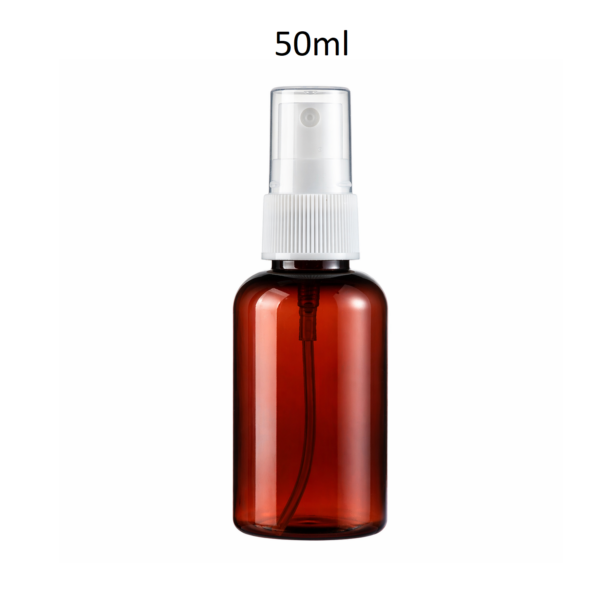 Conjunto botella PET ámbar con pulverizador 50ml FCFT50C