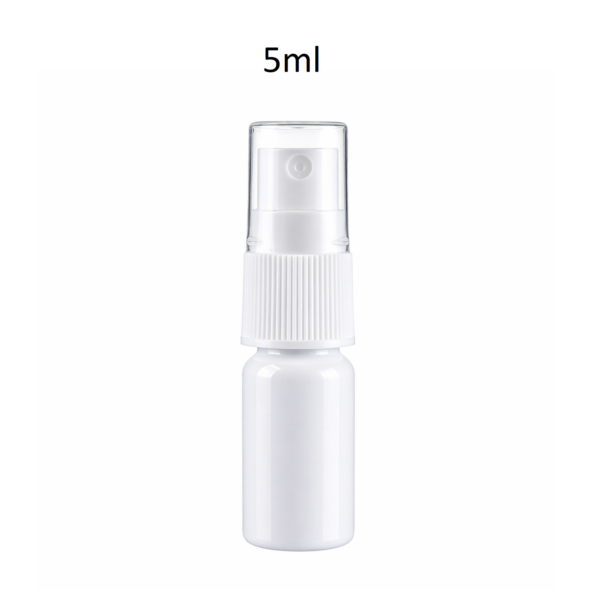 Conjunto botella PET blanca con pulverizador 5ml FCFT5A