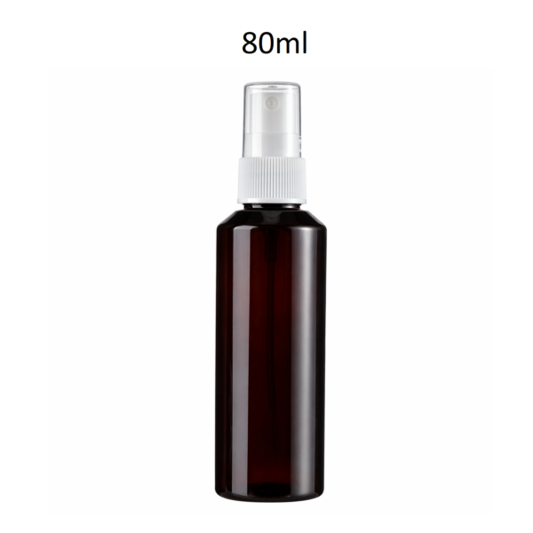 Conjunto botella PET ámbar con pulverizador 80ml FCFT80A
