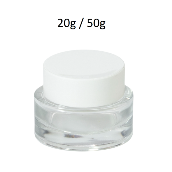 Tarro cosmético vidrio modelo TRF121 de 20g y 50g – Envases Falemi