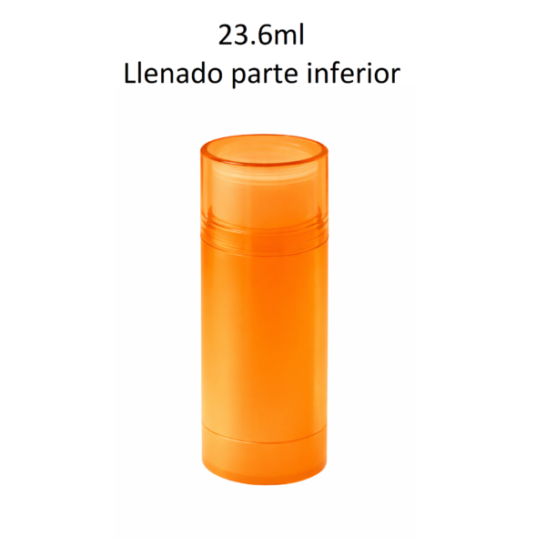 Envase stick 23.6 ml para desodorante y cosmética sólida con llenado inferior