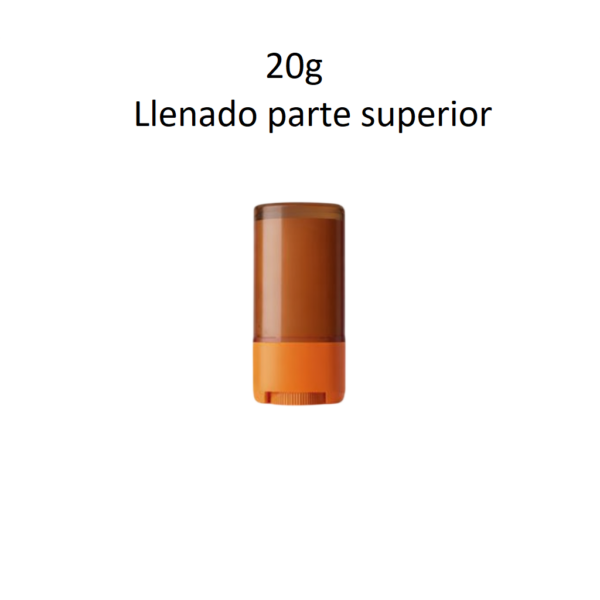 Envase stick 20 g para desodorante sólido con llenado superior